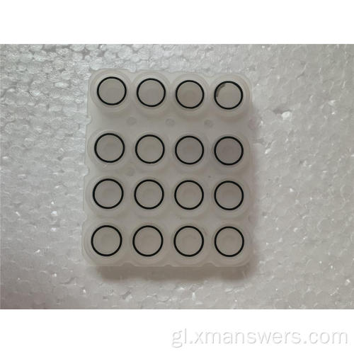 Botóns personalizados de goma de silicona transparente